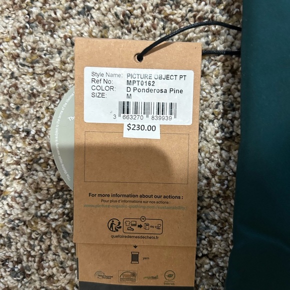 NWT life time warranty. Men's Teal Cargo Pants - Picture 5 of 9